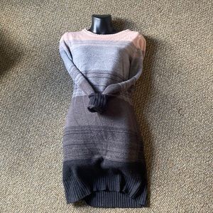 Knit Longsleeve Ombré Mini Dress